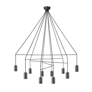 Euluna Závěsné světlo Imbria, 10 zdrojů délka 126cm černá