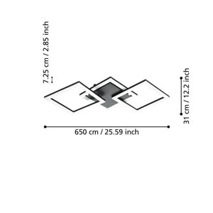 EGLO connect EGLO connect Paranday-Z LED stropní 3 zdroje 65cm