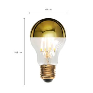 Lucande E27 3,5W LED zrcadlená žárovka A60 2700K zlatá 2k