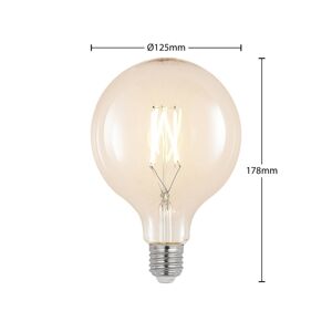 Arcchio LED filament E27 8W 2700K G125 globe čirá sada 3ks