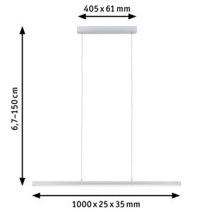 Paulmann Paulmann Lento LED závěsné ZigBee CCT dim chrom