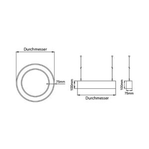 BRUMBERG BRUMBERG Biro Circle Ring10 direct 45cm on/off stříbrná 3000 K