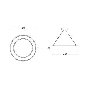 BRUMBERG BRUMBERG Biro Circle Ring5 direct Ø 45 cm zapnutí/vypnutí černá 830