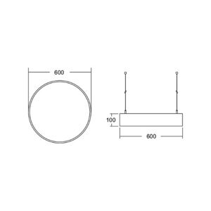 BRUMBERG BRUMBERG Biro Circle direct Ø 60 cm, zapnuto/vypnuto, stříbrná, 4000 K