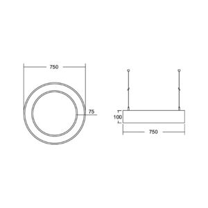 BRUMBERG BRUMBERG Biro Circle Ring10 direct Ø 75 cm DALI stříbrná 830