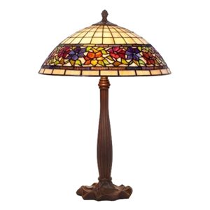 Artistar Stolní lampa Flora, Tiffany, dole otevřená, 64cm