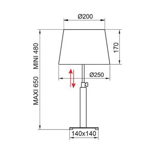 Aluminor Aluminor Quatro Up stolní lampa eben/chrom