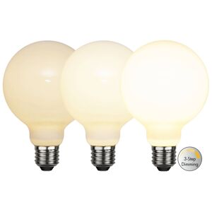 STAR TRADING LED žárovka globe E27 G95 7,5 W, 3-step-dim, opál