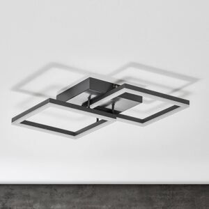 Fabas Luce LED stropní světlo Bard 45x45 cm 2ž., antracit