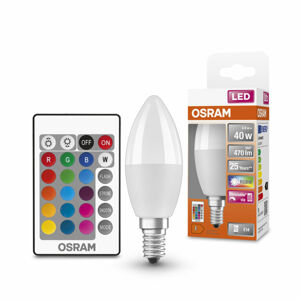 OSRAM LED STAR+ CL B RGBW FR 40 stmívatelné ovladačem 5,5W/827 E14