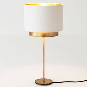 Holländer Stolní lampa Mattia, Perla silk bílá/zlatá