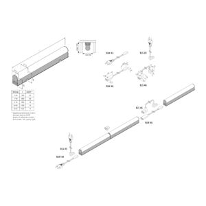 Hera LED světelná lišta EcoLite F HO, 4 000K, 115cm