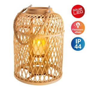 Näve LED solární lucerna Korb, bambus, 38 cm, přírodní