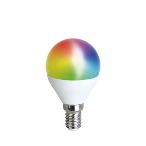 Solight LED SMART WIFI žárovka, miniglobe, 5W, E14, RGB, 400lm WZ432