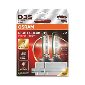 OSRAM D3S 35W XENARC NIGHT BREAKER LASER +220% 2ks 66340XN2-2HB