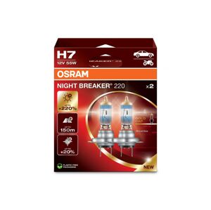 OSRAM H7 12V 55W PX26d NIGHT BREAKER 220 +220% 2ks 64210NB220-2HB