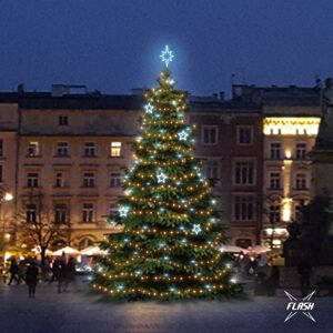 DecoLED LED světelná sada na stromy vysoké 9-11m, teplá bílá s Flash, ledové dekory EFD11