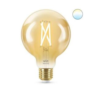 LED Žárovka WiZ Tunable White Filament Amber 8718699786793 E27 G95 6,7-50W 640lm 2000-5000K, stmívatelná