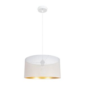 HEXE Lustr na lanku ALDO 1xE27/60W/230V pr. 40 cm bílá