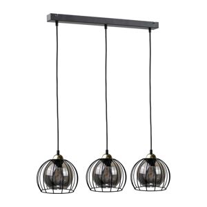 Keter Lighting Lustr na lanku SOLO BLACK 3xE27/60W/230V černá/zlatá