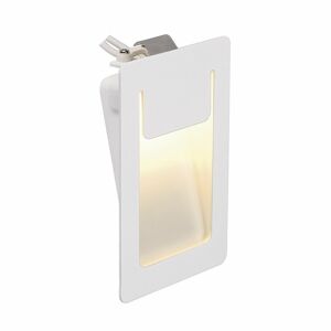 SLV VÝPRODEJ VZORKU BIG WHITE DOWNUNDER PUR 120, vestavné svítidlo, LED, 3000K, hranaté, bílé, D/Š/V 8/3,2/12 cm, vč. listových pružin 151951